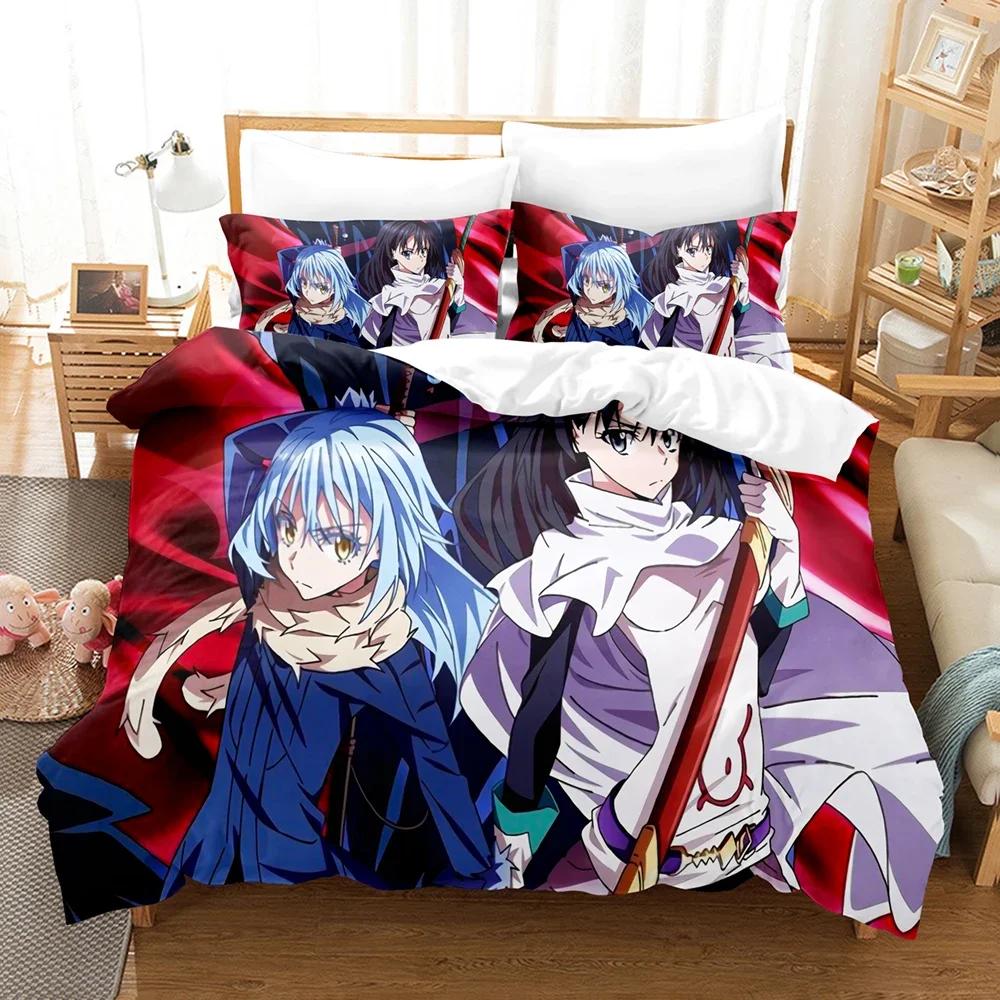 Anime That Time I Got Reincarnated As A Slime Rimuru Comfortable Duvet Quilt Cover Pillowcase Bedding Set Children Home Textile