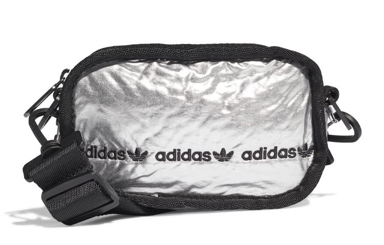 Adidas Originals MINI Nylon Fabric Shoulder Bag, Crossbody Bag, Handbag, Clutch Mini Unisex Silver GF3190 Mini