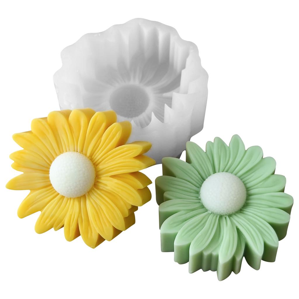DIY Large Sunflower Daisy Mold Aromatherapy Candle Flower Drip Glue Resin Silicone Mold Exquisite Shape and Unique Design