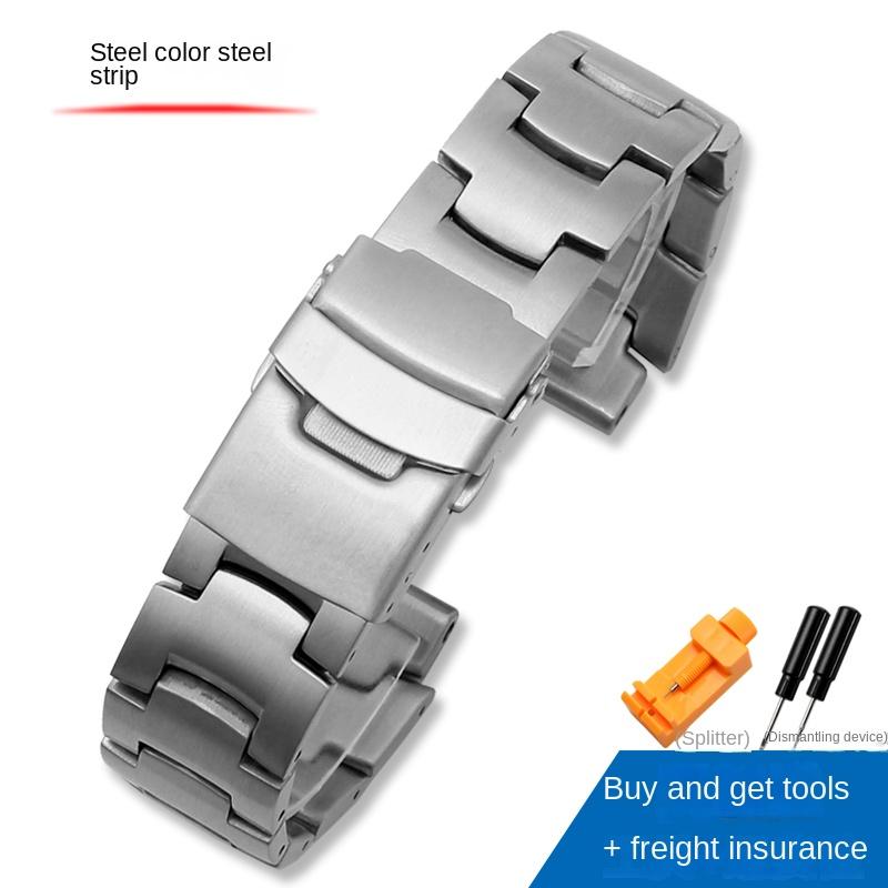 Solid Stainless Steel Strap Men For Casio PRG-250/PRG-260/PRG-280/500/510/550 Watch Band Sport Mountain Metal Watch Chain 18mm