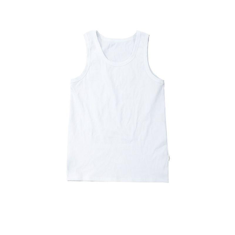 2025 Summer New Arrival K-style Sports Wear Easiest for Match Loose Rib Sleeveless Vest Tops Bottoming Shirt Men and Women Fashion