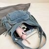 Solid Color Denim Trendy Shoulder Bag for 2026 High Quality Fashi Zipper Large Capacity Versatile Women's Crossbody Bag