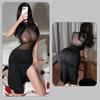 Sexy Dress Perspective Mesh Split Tight Thin Tearable Tight Wrapped Hip Dress Sexy Dresses Nightclub Party Girl  Cheap Clothes