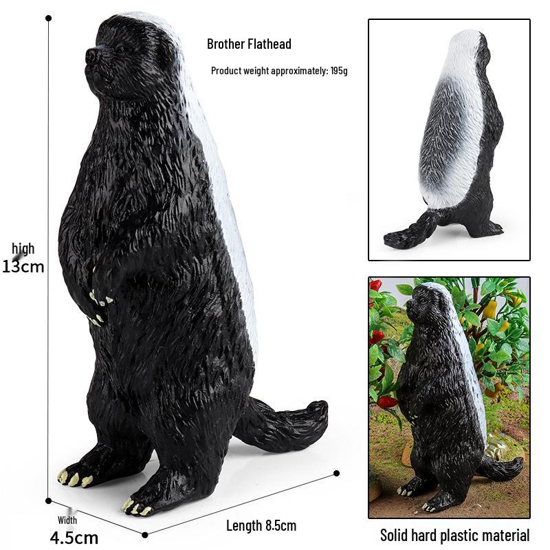 Wild Safari Animal Figurines: Giraffe, Elephant, Rhinoceros, Brown Bear, Tiger, Lion, Leopard, Hippopotamus - Solid Cognitive Toys