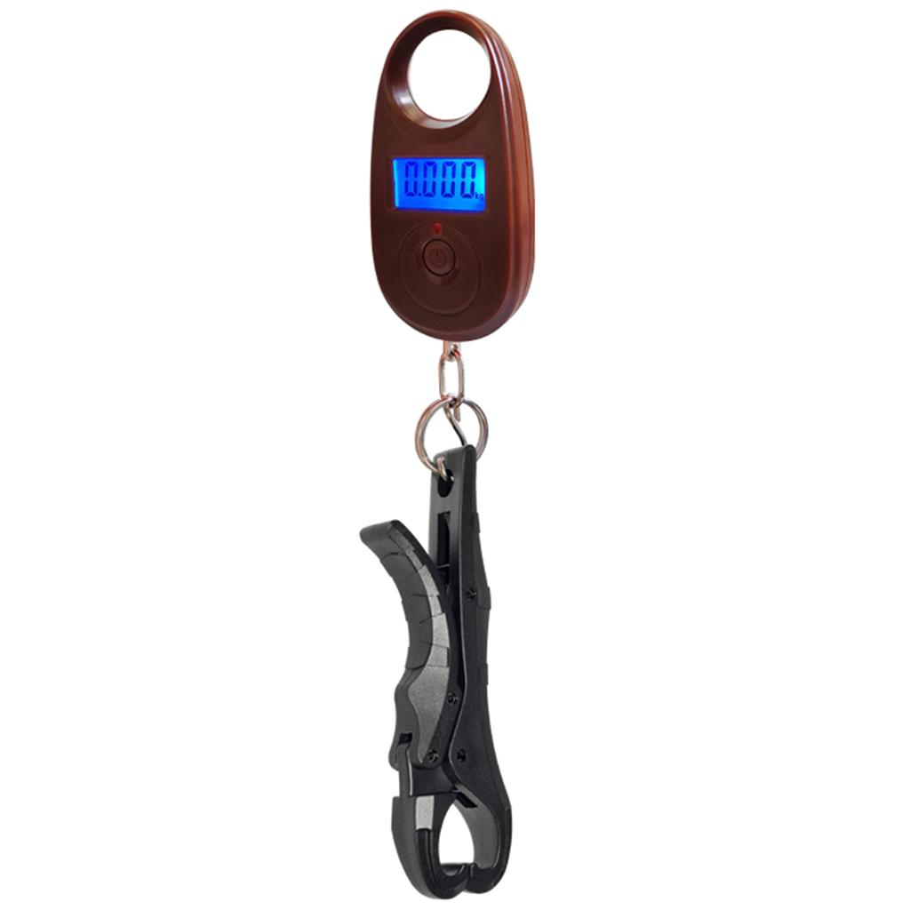 Fishes Lip Gripper with Mini Digital Electronic Scales Pocket Hangings Fishing Scales Fisherman Tournament Weighing Device