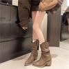 Fashion Retro 2025 New Women's Mid-leg Boots Look Skinny