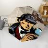 Sherlock Holmes Thema Automatischer Regenschirm, Leicht & Tragbar, 8 Speichen, Perfekt für Reisen im Freien, Geburtstage, Weihnachten, Geschenke.