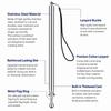 1/1.2/1.6/2.0/3.0m Guide Flag Pole Stainless Steel Handheld Flag Pole  Outdoor Guide