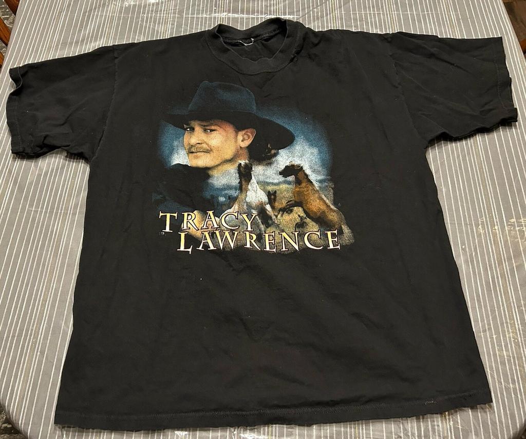 Vintage TRACY LAWRENCE American Country Singer Tour Shirt See Measurements Horse