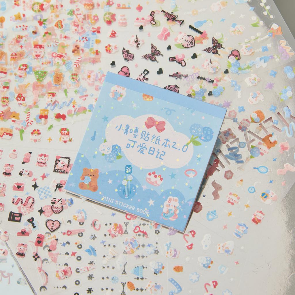 Kawaii Mini Cartoon Sticker Book Decor Diary Album Scrapbook Handmade Collage DIY Material Cute Children's Stickers