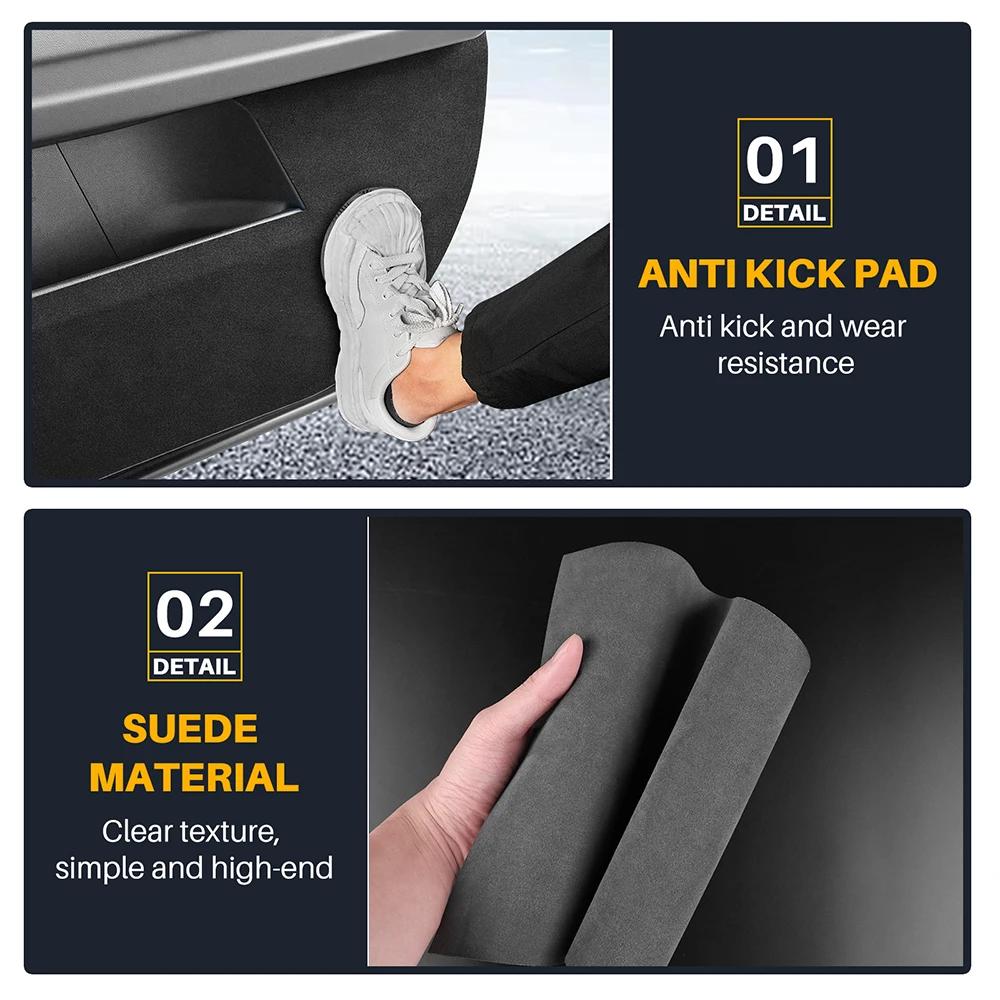 Car Door Anti-Kick Mat for Mini Countryman U25 2024 2025 Suede Leather Interior Sticker Set