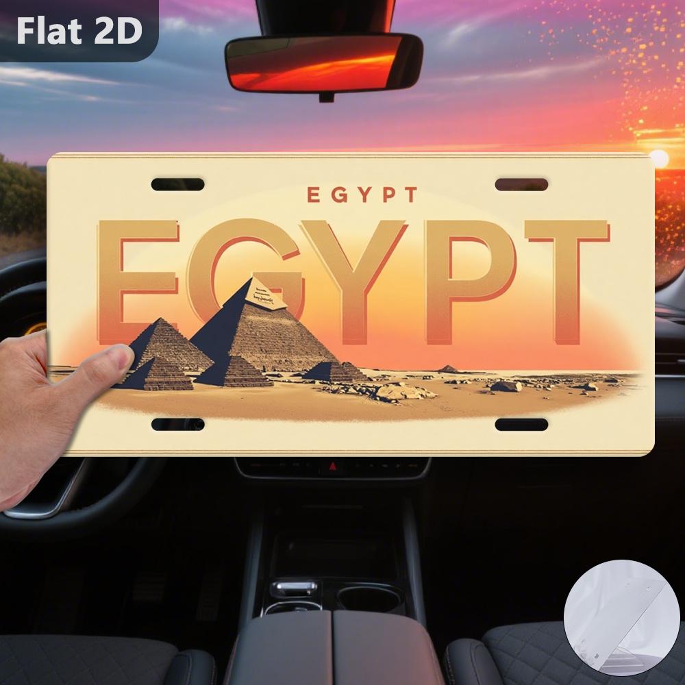 

D Flat pc Outdoor signs Wall Decor (xcm) Pyramids Giza Egypt Retro Metal Decor Only for DecorationResort City Sign 15x30cm(5.9x7.8inch)