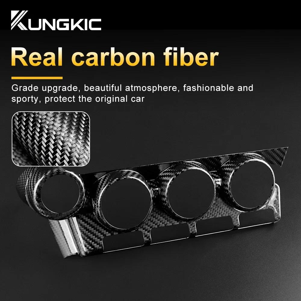 LHD For Subaru BRZ Toyota GR86 2021 2022 2023 2024 2025 Real Hard Carbon Fiber Cover Car Air Conditioning Control Panel Sticker