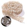 New 1 Yard Glitter Drill Tape Pearl Resin Glitter Crystal Sticker Rhinestones DIY Ribbon Sticker Clothes Decoration