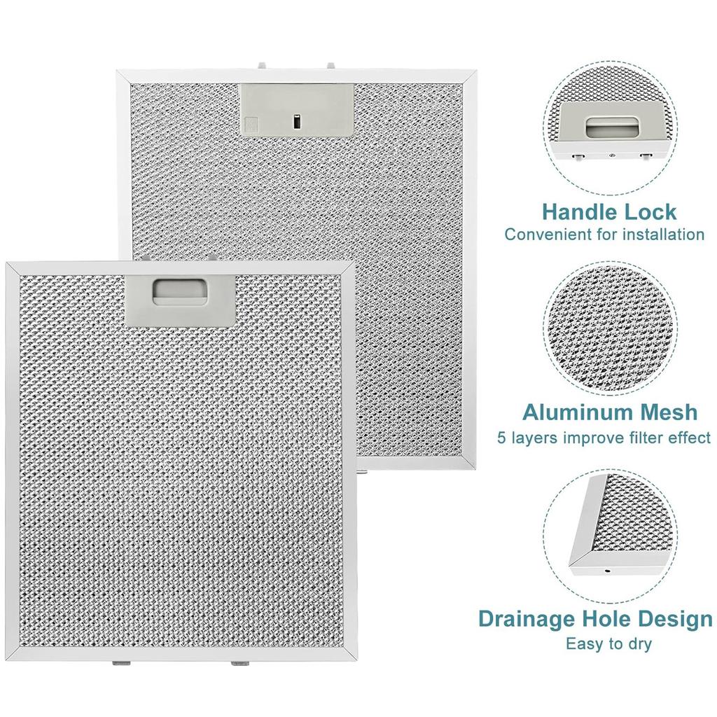 Range Hood Grease Filter Replacement Mesh Filter Kitchen Exhaust Fan Filters Metal Texture for Kitchen Ventilation