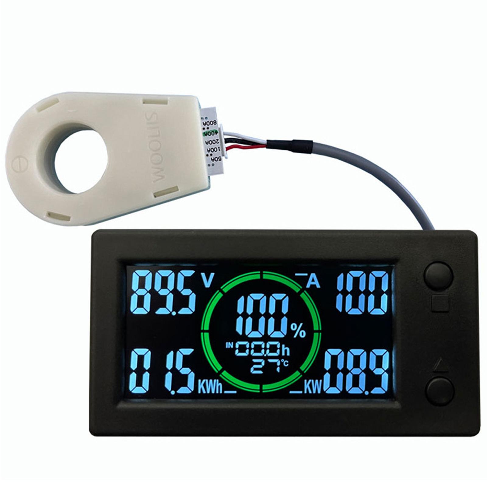 

Battery Capacity Indicator DC0-300V Battery Percentage Voltage Current Tester Electric Quantity Detector Meter Panel B
