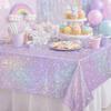 2Pcs Thickened Disposable Laser Tablecloth Iridescent Effect Birthday Tablecloth  Bachelorette Party
