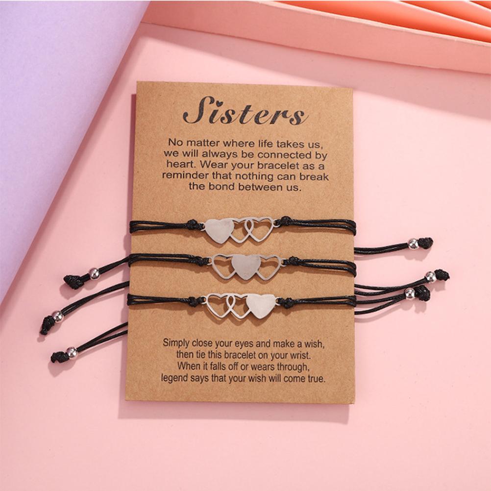 Friendship Bracelets Gifts Friendship Heart Long Distance Sister Friend Bracelet Gift for Girls Women Daughter Birthday