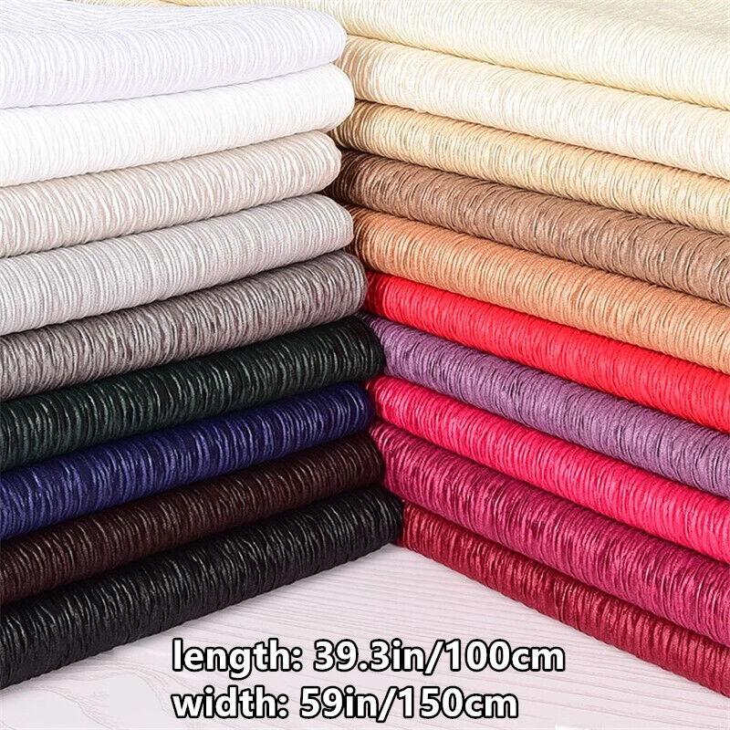 100x150cm Chic Wrinkled Design Fabric Crepe Texture Pleated Fabric For DIY Sewing Costume Car Curtain Background Decoration