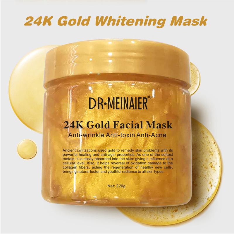 24K Gold Tear Mask Gold Collagen Mask Anti Wrinkle Moisturizer Cream Whitening Anti Aging Sleeping MaskFirming Nourishing