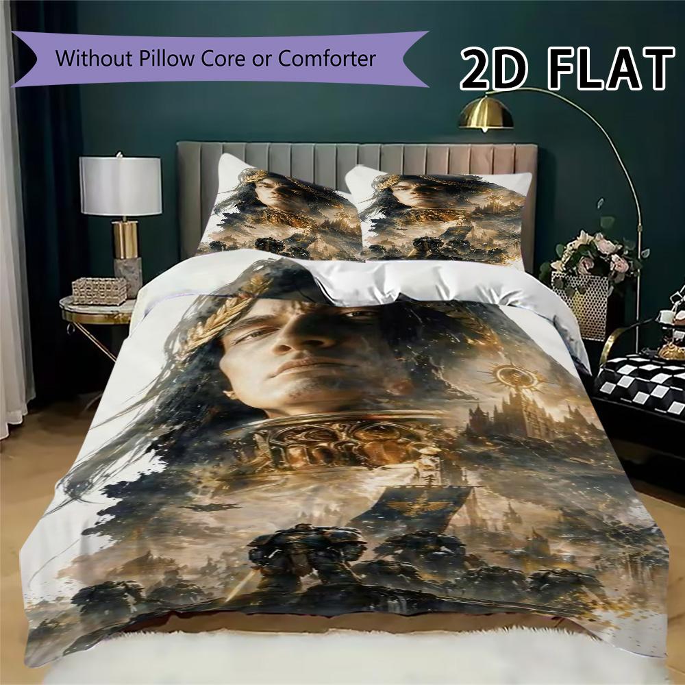 Imperium of Man Pattern Bedding uilt Set uilt Cover Pillowcase Home Decoration Birthday Gift (1 * duvet cover + 2 * pillowcase without core)