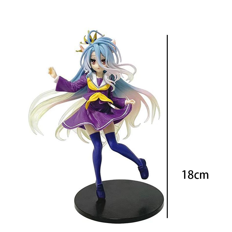 18CM NGNL No Game No Life Anime White "Figure Anime PVC Anime Action Figures Model Collection Ornament Anime Model Toy Gift