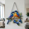 Birds Hanging Ornaments Acrylic Bird Window Decorations Colorful Sun Catchers for Christmas Trees Easter Parties Home Garden Patio Balcony Decor