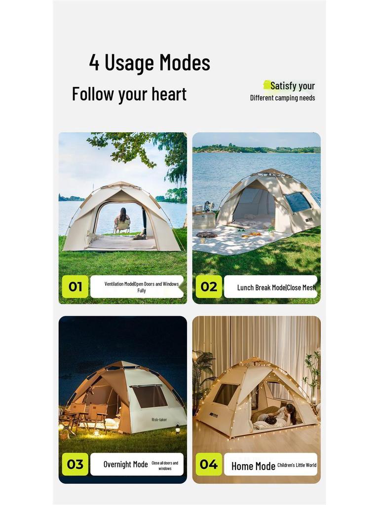 Outdoor Explorer Blackout Tent: Portable, Convenient, Automatic Folding for Camping, Beach, Indoor.