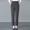 Plus Size High Waist Elastic Pants for Middle-Aged Women - Straight Leg, Casual Grandma Pants