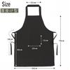 Ensemble de 2 tabliers JGP (À accrocher au cou, 1 poche, Noir)