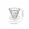 Portable Pour over Coffee Maker Vintage Design Foldable Dripper Reusable Stainless Steel