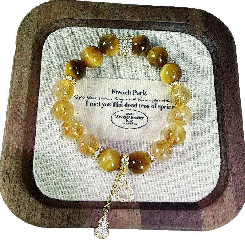 Crystal Wealth and Luck Bracelet: Golden Tiger's Eye 2025 Women's Fashion Jewelry