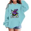 Kids' Halloween Print Hoodie - Casual Loose Fit Pullover Sweatshirt for Boys and Girls