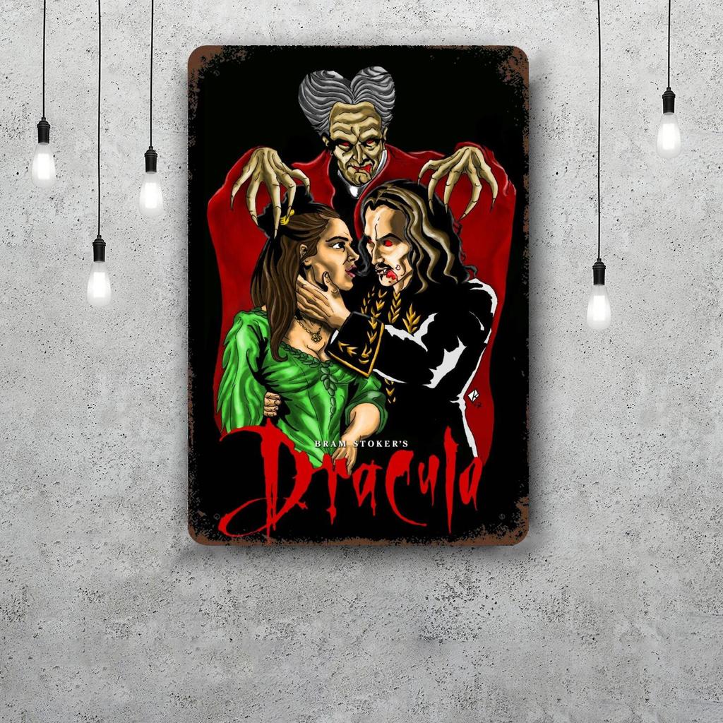 bram stokers dracula Vintage Metal Tin Signs Posters Decor Retro Metal Plaque Wall Art Decor for Garage Bar