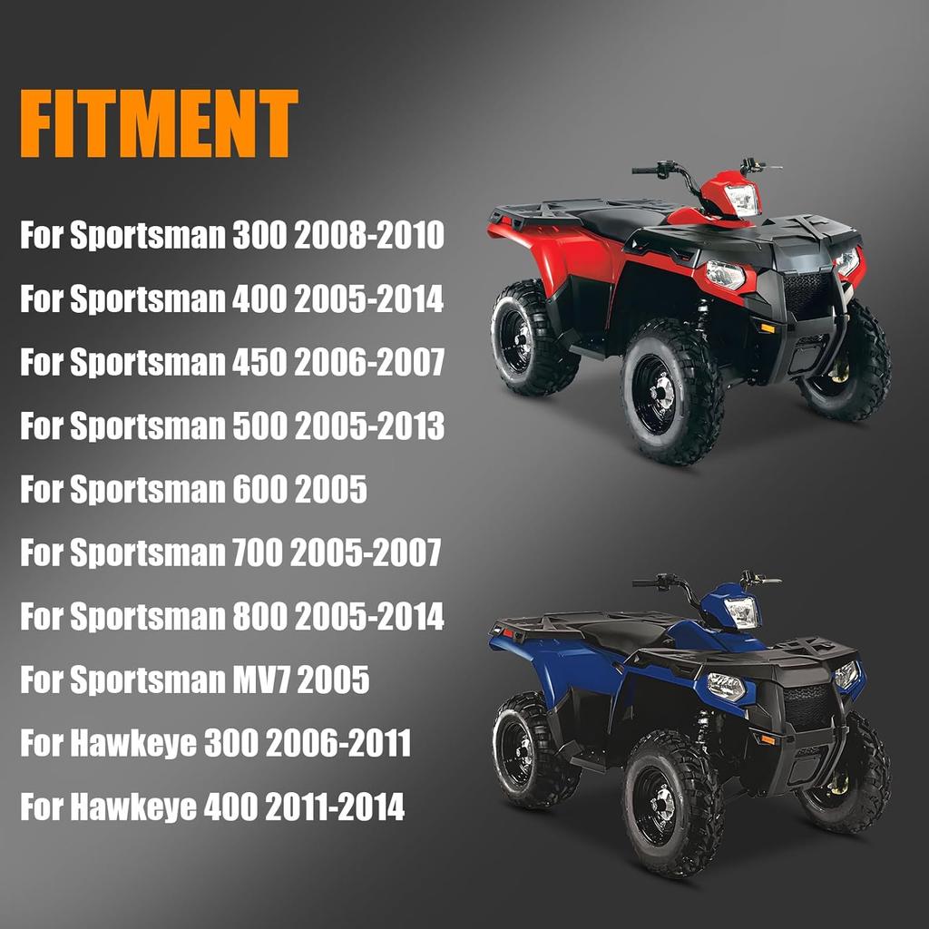 ATV Seat Cover Non-Slip Soft Waterproof for 2005-2014 Sportsman 300 400 450 500 600 700 800 MV7 Hawkeye, High Elastic Leather