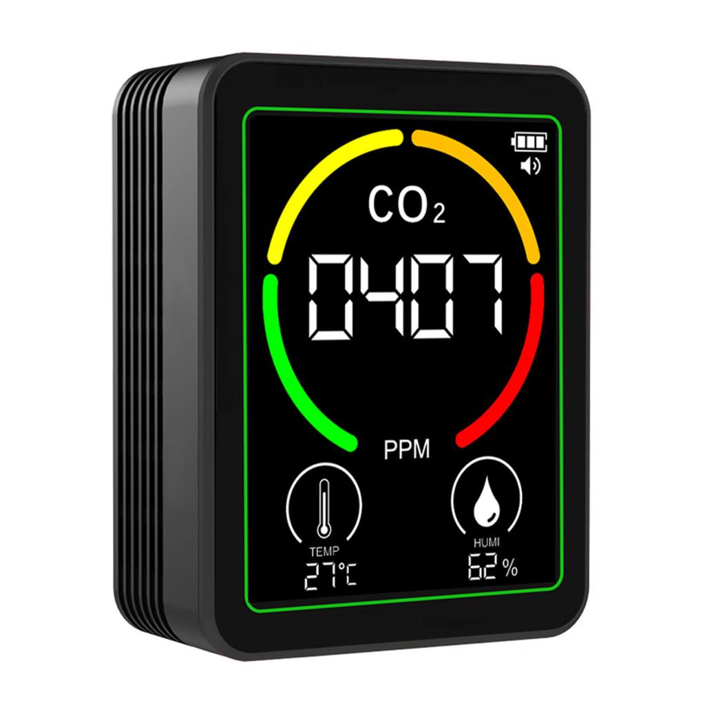 Air Quality Meter 3 in 1 CO2 Temperature Humidity Detector LCD Backlit Screen Indoor Air Quality Tester for Home Office
