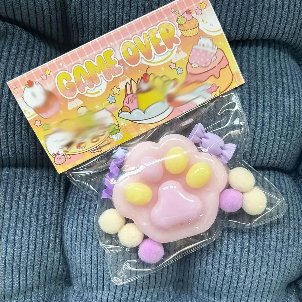 Mochi Taba Squishy NEW Fidget Toy Anti-stress Mini Kawaii Cat Paw TPR Small Cat Paw Cute Pink Cat Foot Pinch Decompression Toy