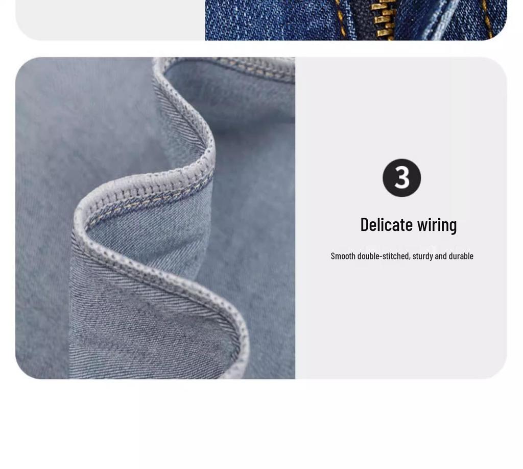 Women's High Waist Retro Blue Wide-Leg Jeans - 2025 Spring Collection