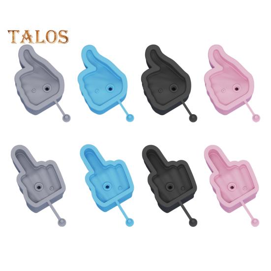 Silicone Ice Tray Middle Finger Thumb Ice Cube Mold BPA-Free Easy-Release Leak-Proof Dishwasher Safe Ice Maker for Whiskey Cocktails Coffee Drinks