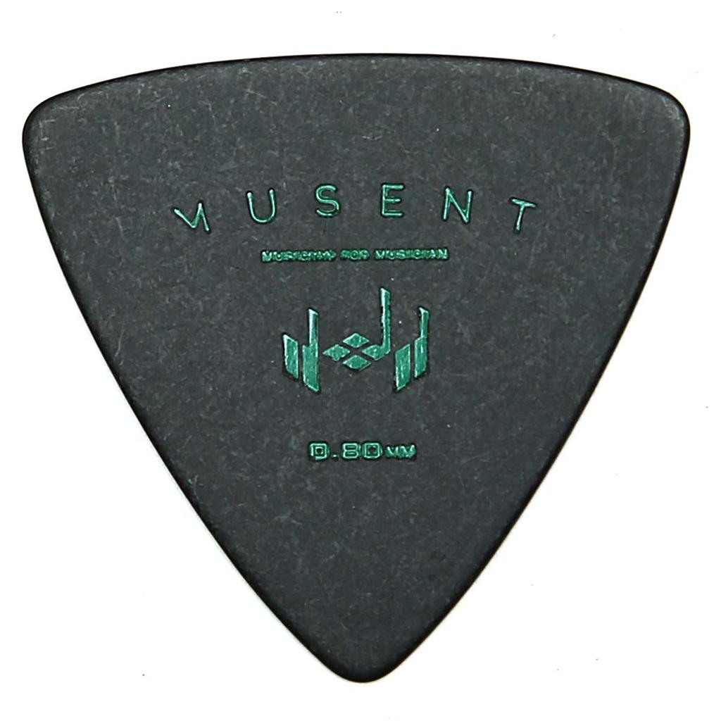 Musent Standard Triangle Pick Thick Set of 30 Rice Ball Type Polyacetal Made in Japan 0.8mm MSNTRPK0008-NBK-30P-01