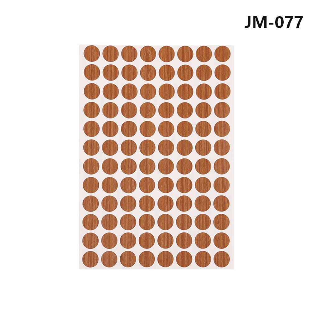 New 96Pcs/sheet 15mm Self Adhesive Decorative Films Furniture Screw Cover Caps Stickers Wood Craft Desk Cabinet Hole Ornament