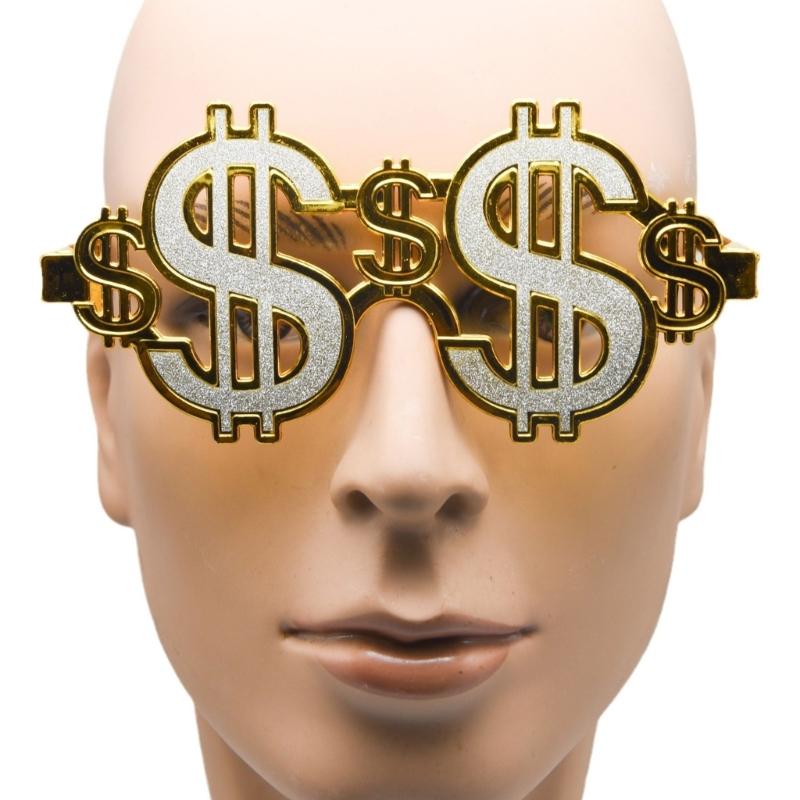 Funny Sunglasses Dollar Sign Shaped Eyeglasses for Adult Party Photography Props Halloween Cosplay Costume Supplies