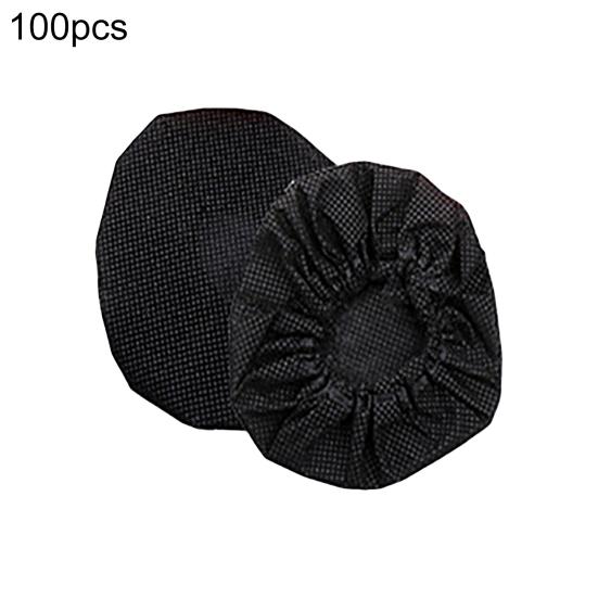 100Pcs Microphone Cover Anti-slip Karaoke Non-woven Disposable Windscreen Handheld Cap Pad for Recording