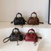 Chic Urban Simple Design Pu Leather Small Square Tote Bag For Everyday Use