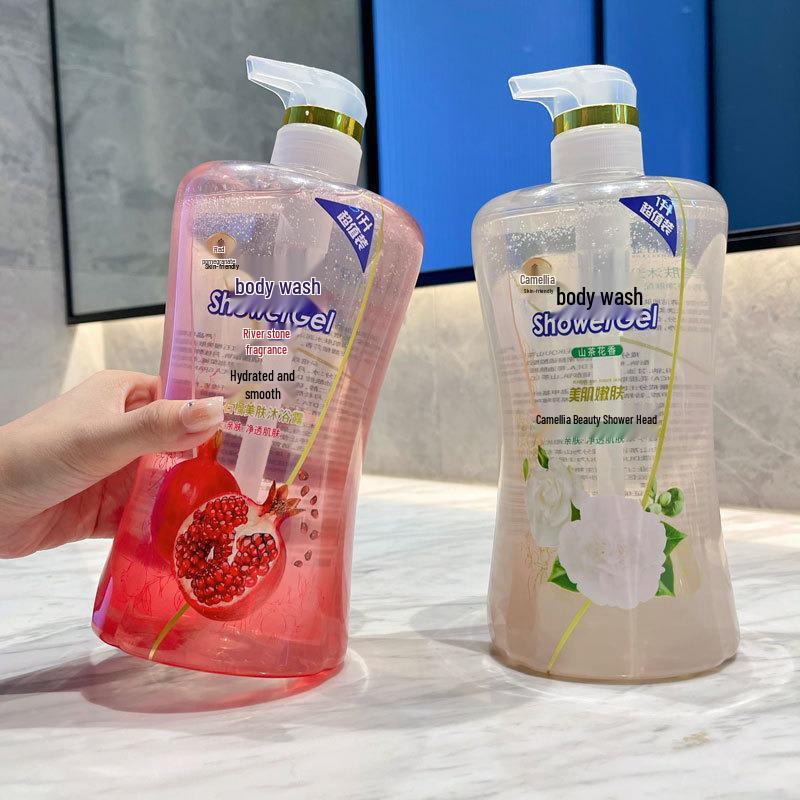 Family Size Camellia & Red Pomegranate Body Wash with Long-Lasting Moisturizing Ebony Rose Fragrance