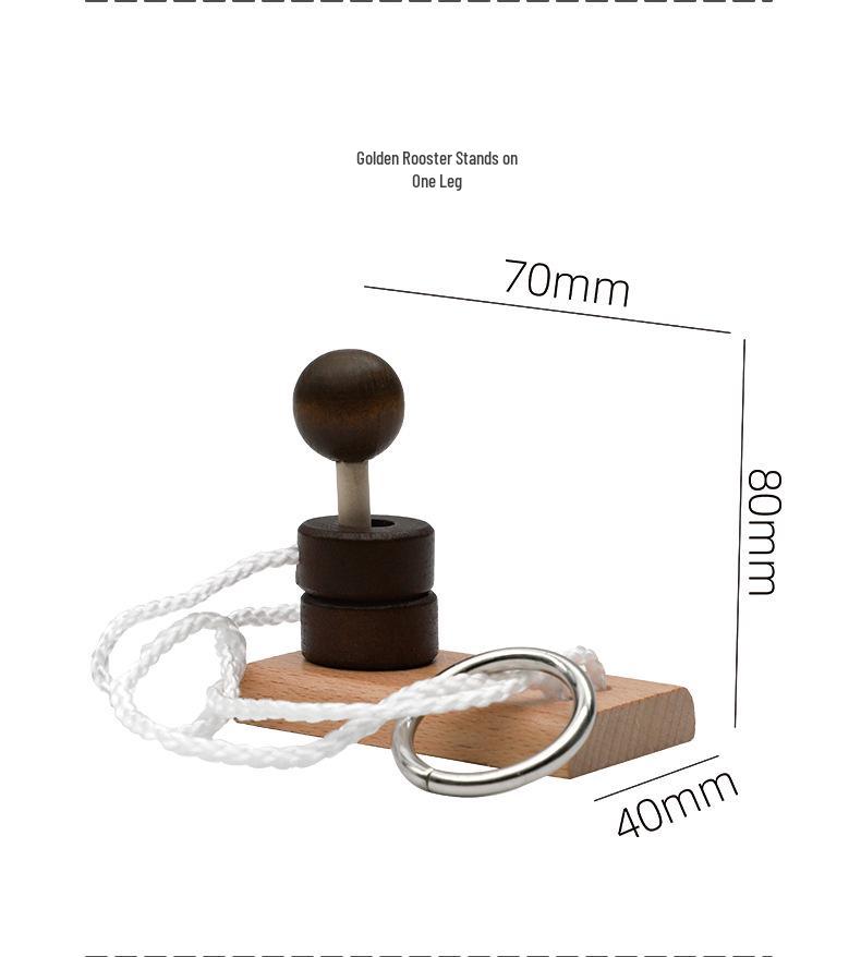 Classic Wooden Magic Ring Escape Puzzle Toy – Brain Teaser & Intelligence Game