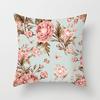 Ins Plant Flower Peach Skin Fleece Pillow Cover Sofa Car Pillow Cushion Cover Lunch Home Furnishing