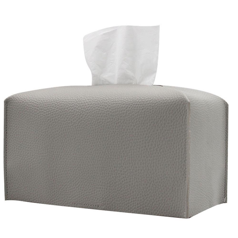 Korean Leather Tissue Box: Square Pull-Out Design for Home & Hotel Decor