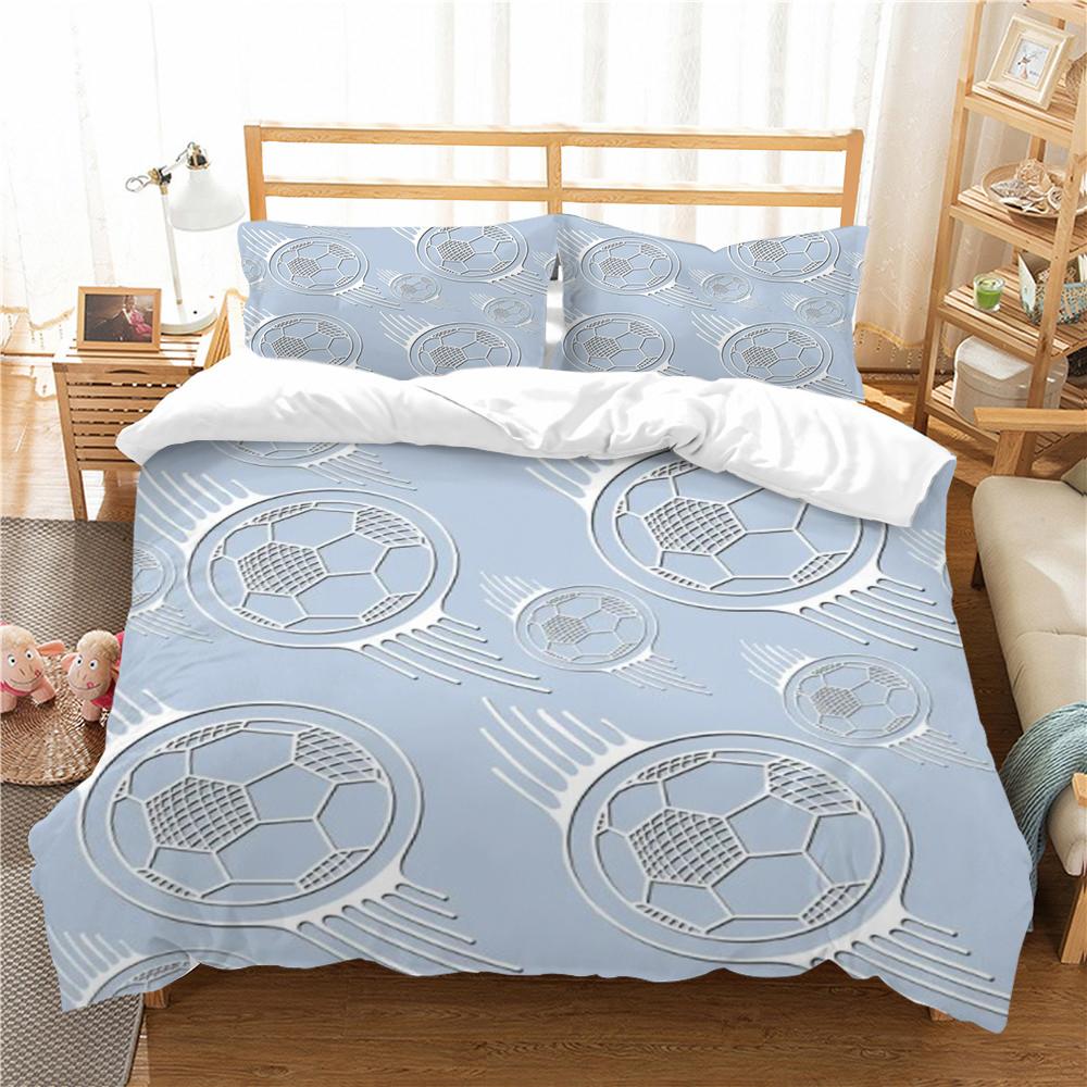 Bedding Cover Suit Football Bed Set Soccer Home Bedspreads Play Quilt Cover Sport Teen Children Soft Duvet Cover