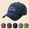 1pc Retro Washed Letter Printing Baseball Caps for Women,versatile Hip-hop Dad Truck Driver Hat Outdoor Travel Fishing Hat